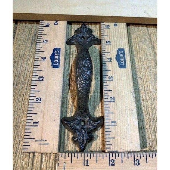 ONE Cast Iron Fleur-De-Lis Door Handles 0040 - Picture 11 of 12